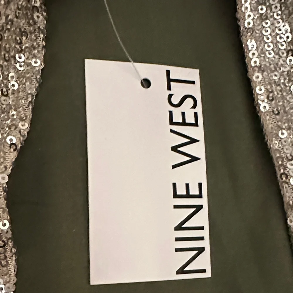 Silver Sequin Long Sleeve Dress - Picture 12 of 16